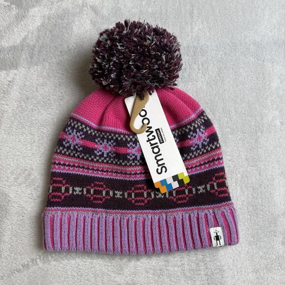 Smartwool Chair Lift Beanie Pink NWT Fair Isle Winter Ski Snowboard Outdoor - Picture 1 of 10